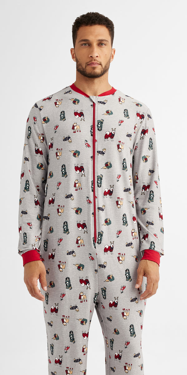 Men's Two-piece Pajama Set of T-Shirt & Boxers ❤️ menique
