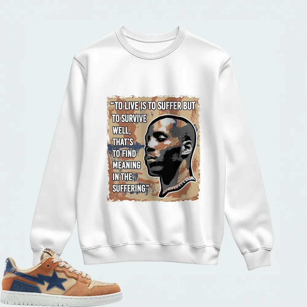 A Bathing Ape Bape SK8 Sta  Beige (2022) Matching Sweatshirt (DMX Suffer Quote)