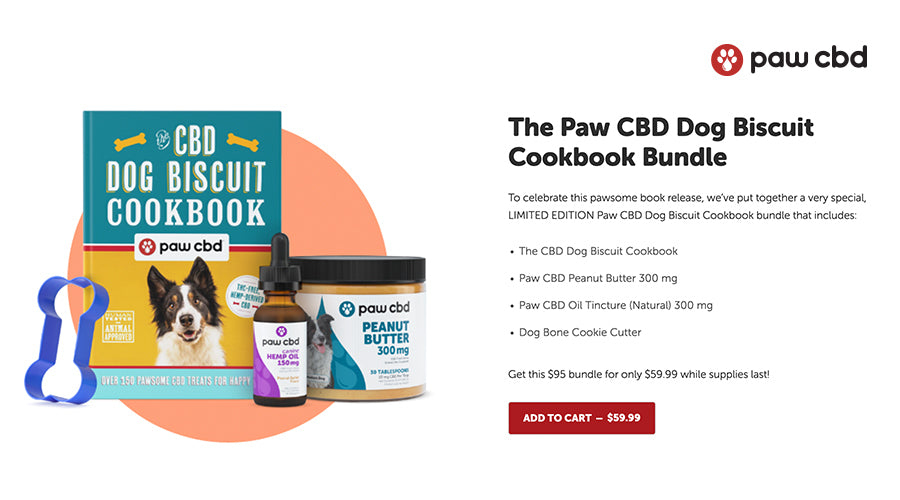 The paw cbd dog biscuit cookbook bundle