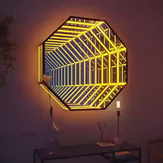 Circular Infinity Mirror with Dynamic Scenes – Sensorio