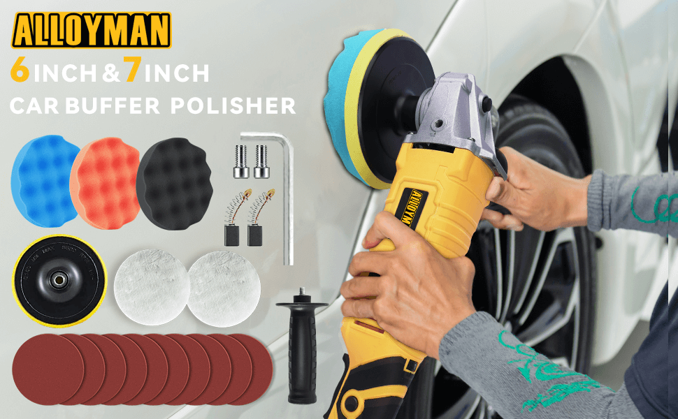 Polisher, HIMIMI 6 Inch Car Buffer Polisher Sander with 6 Variable Speed  Recommended - BackyardEquip.com