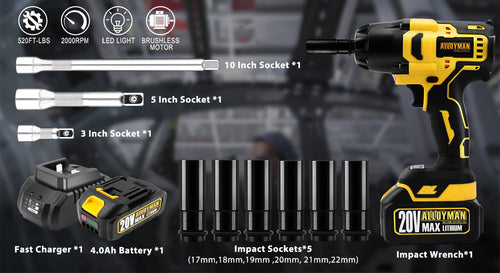 Alloyman 450 Ft-Lb Electric 1/2 Impact Wrench. Air Wrenches are going  extinct! 