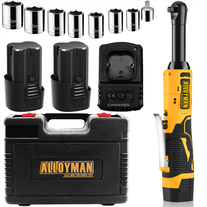 Alloyman Yellow Black Battery Powered 20 Volt Max Cordless Leaf Blower Used