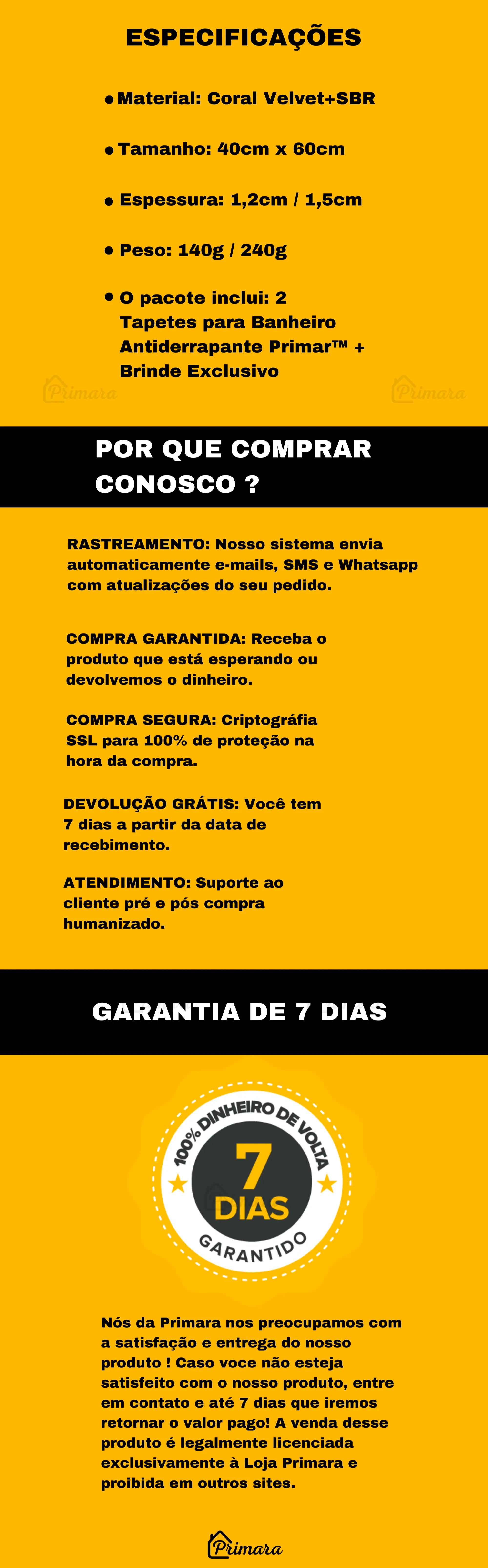 Tapete para Banheiro Antiderrapante Primar™ + PAGUE 1 LEVE 2 + BRINDE