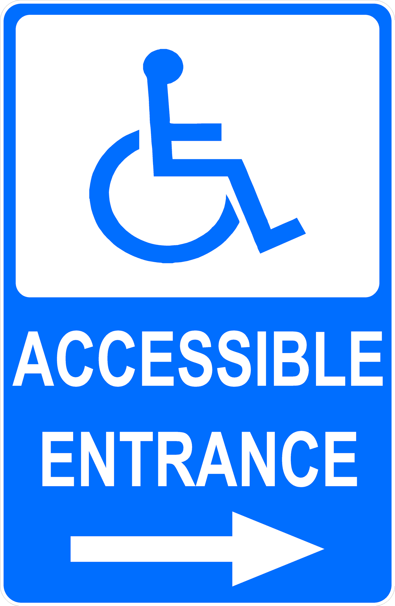 Accessible Entrance Sign with Optional Directional Arrow – Signs by ...