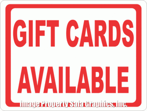 gift cards sign signs cart search salagraphics shopping