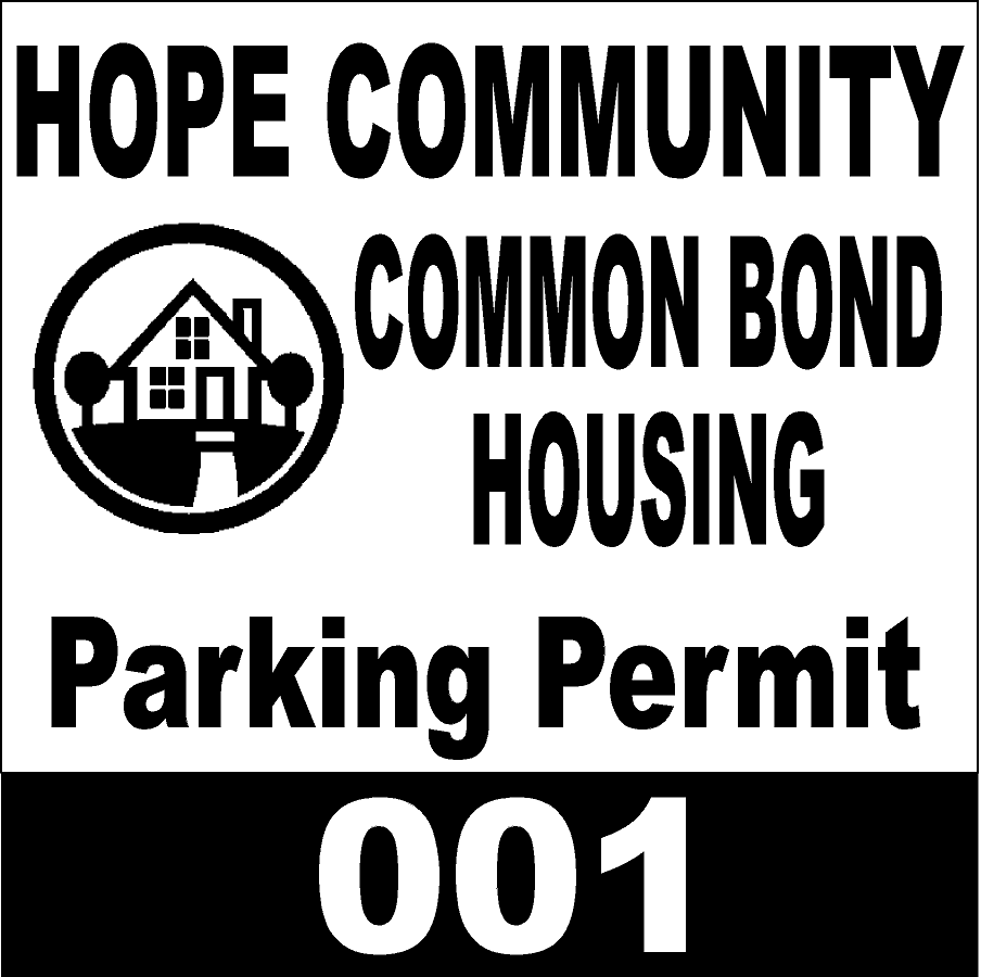 Parking Permit with Numbering Decal Signs by SalaGraphics