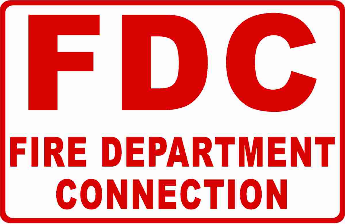 Fdc Fire Department Connection Sign Signs By Salagraphics 1198