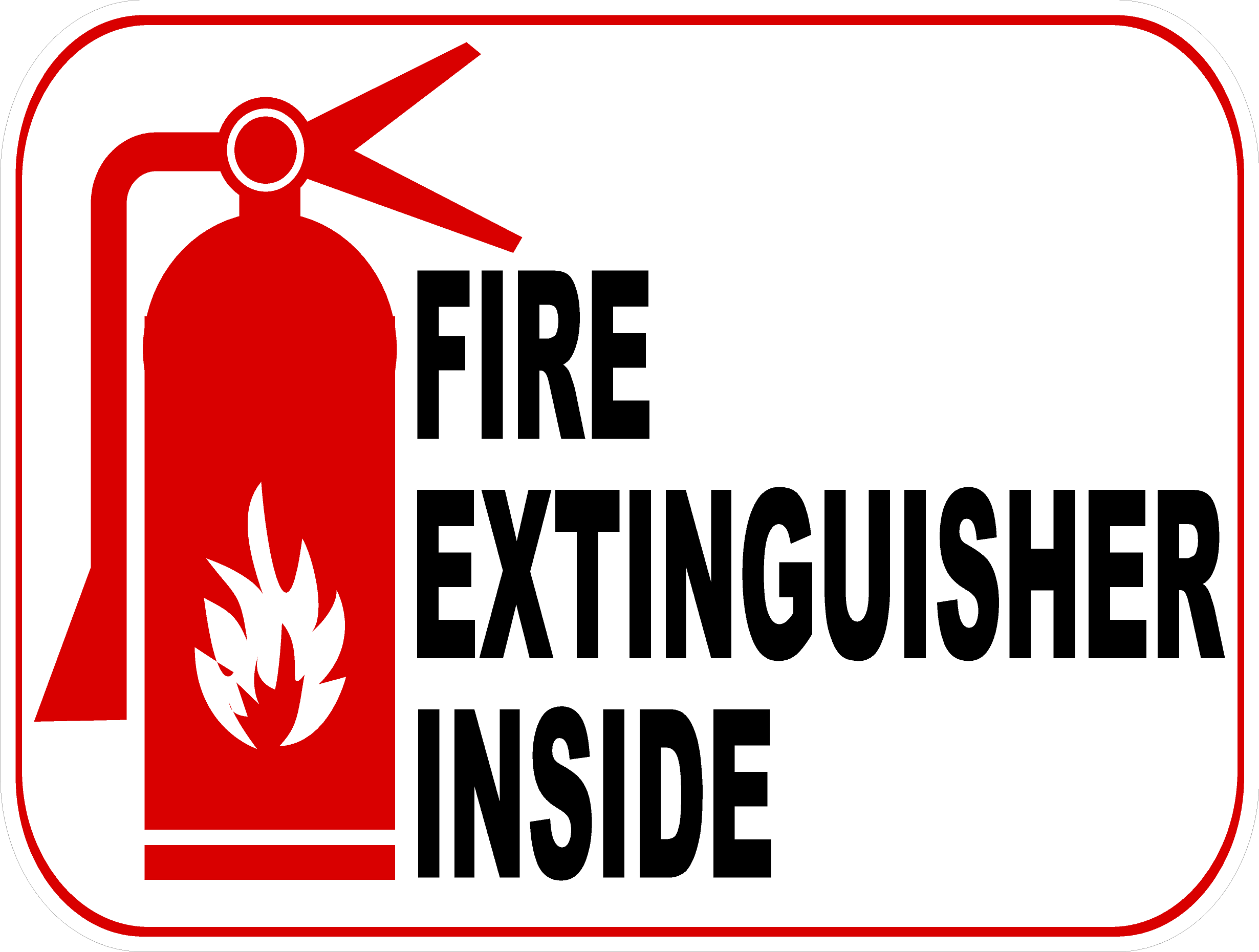 fire extinguisher inside decal