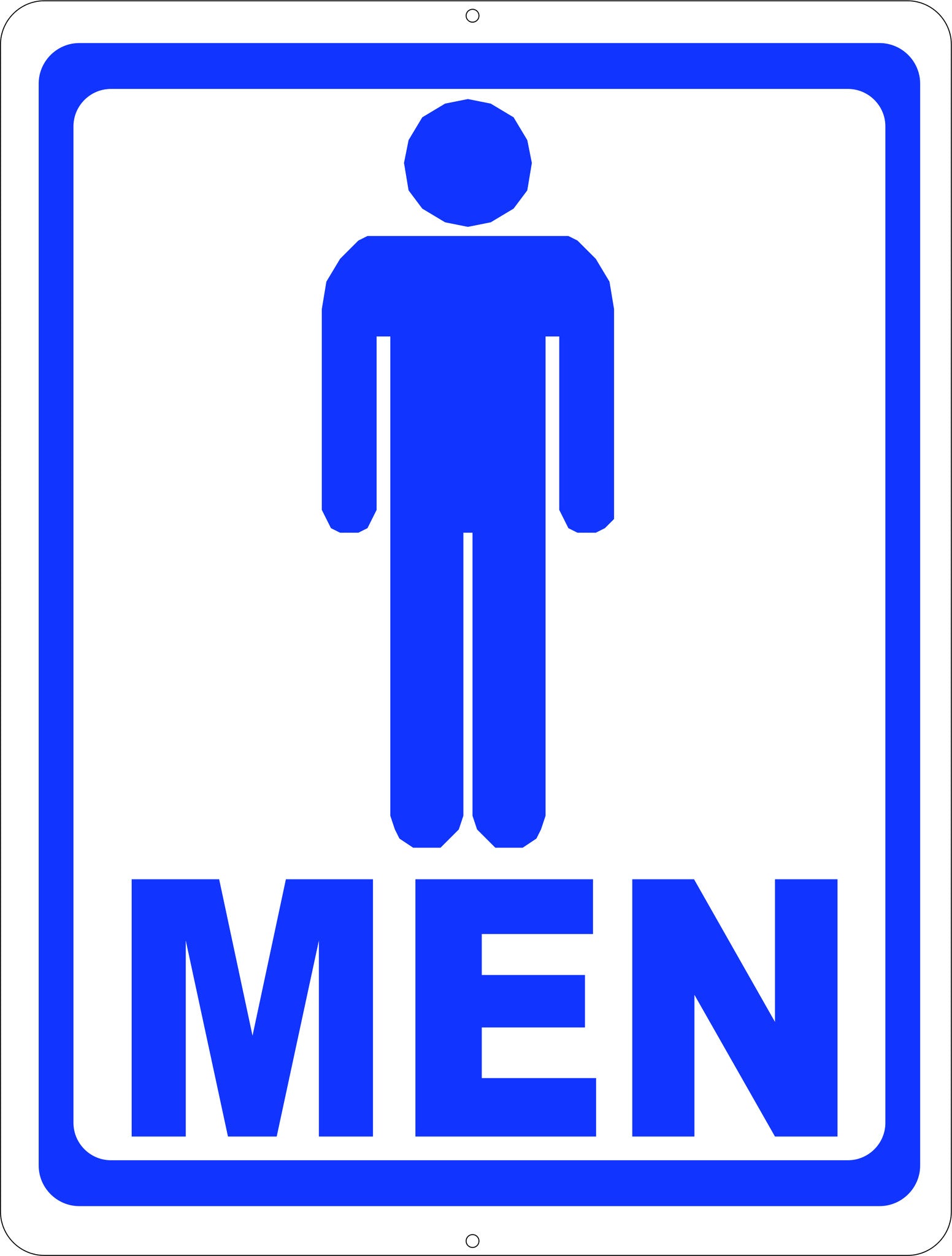 Mens Room W Symbol Bathroom Sign Signs By Salagraphics