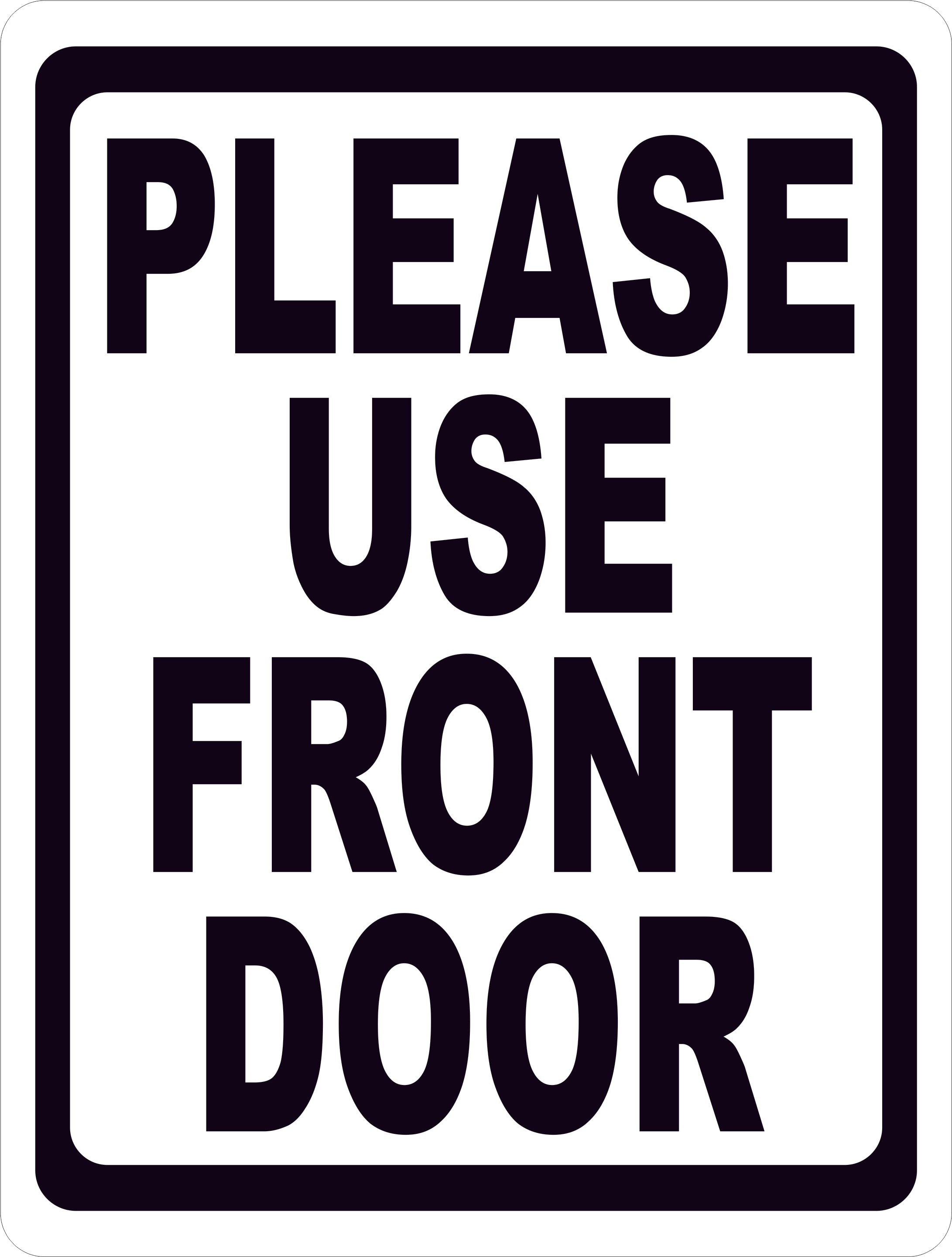 Please Use Front Door Sign Signs By Salagraphics
