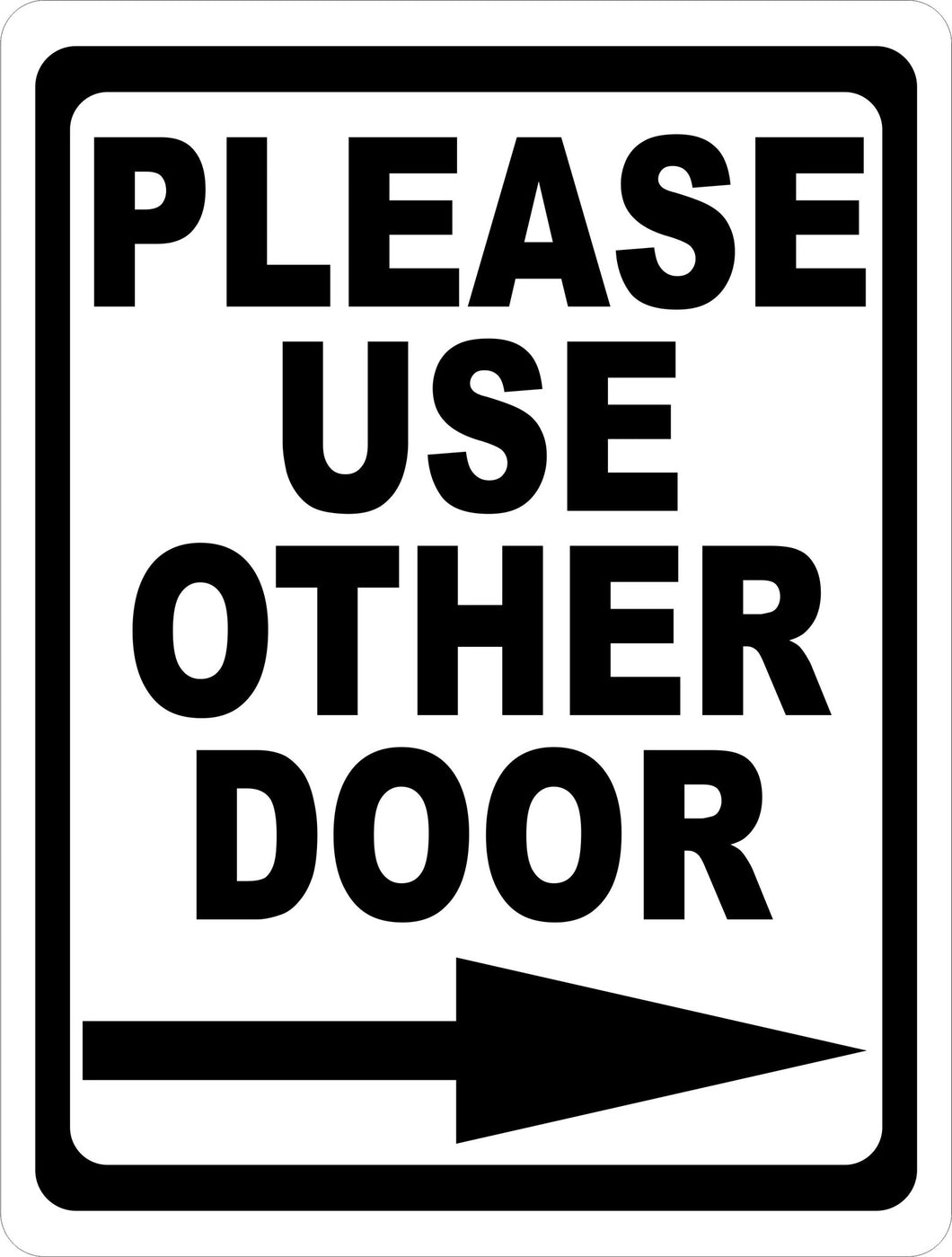 Please Use Other Door with Right or Left Arrow Sign Signs by SalaGraphics