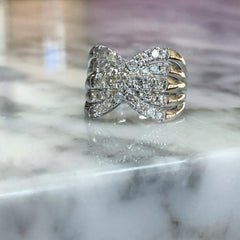 5 row diamond ring