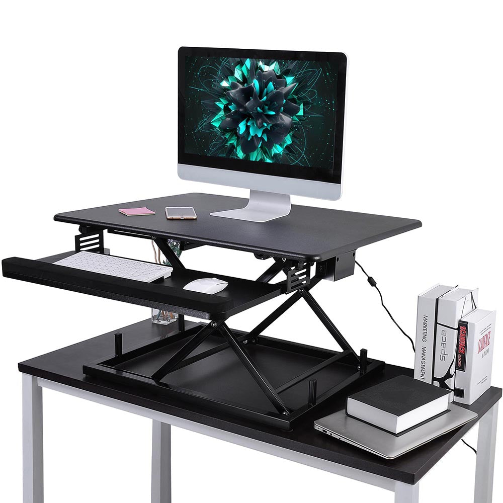 Yescom Electric Motorized Sit To Stand Computer Desk Height