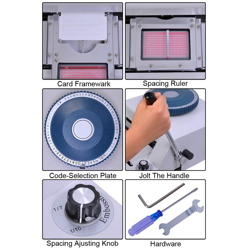 Yescom Manual Embosser Machine Plastic Credit Card ...