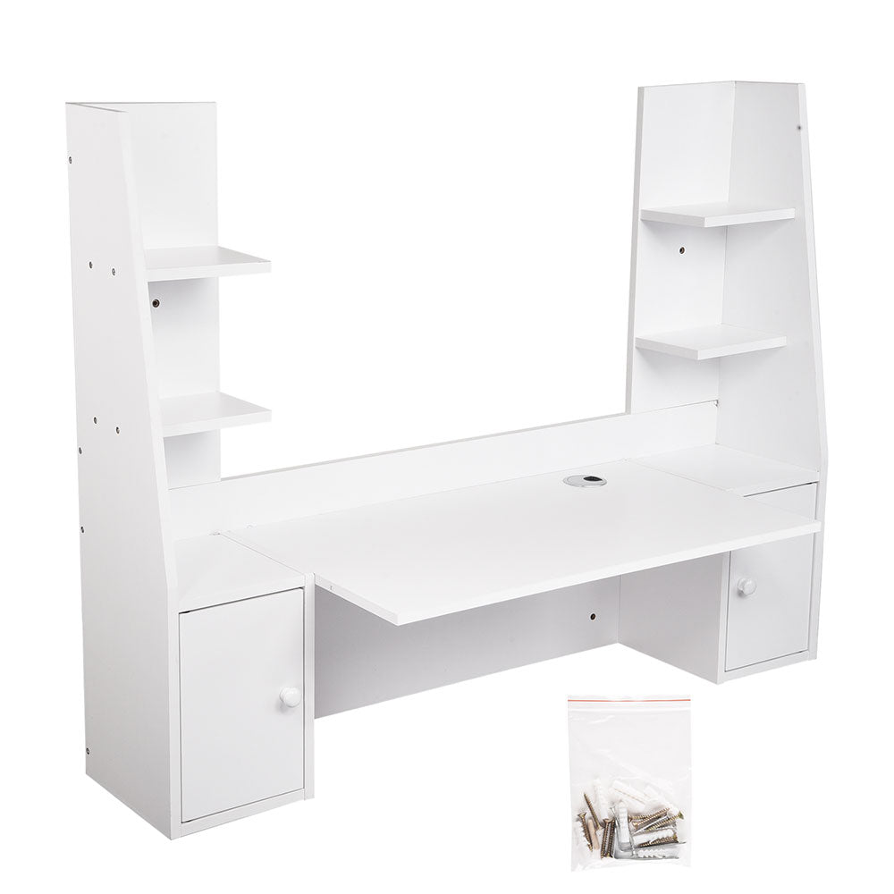 Yescom Wall Mounted Floating Desk W Shelves Cabinet Yescomusa