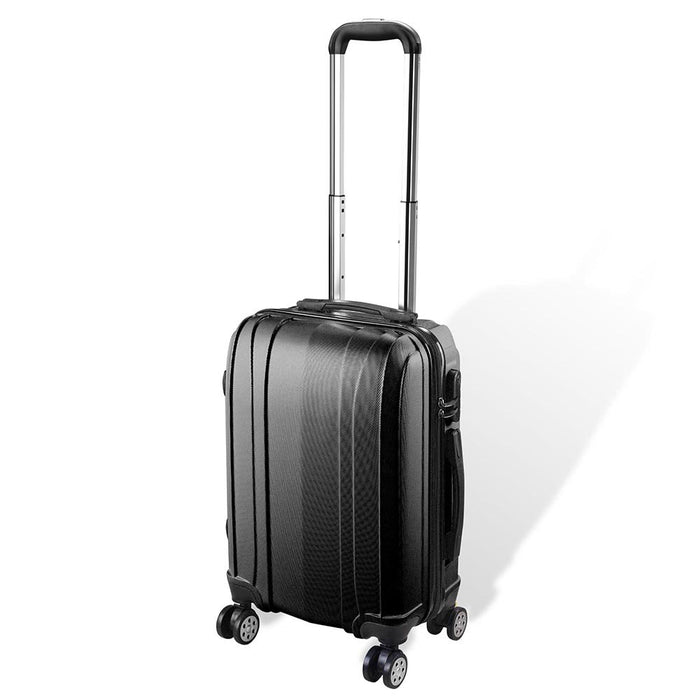 black 4 wheel suitcase