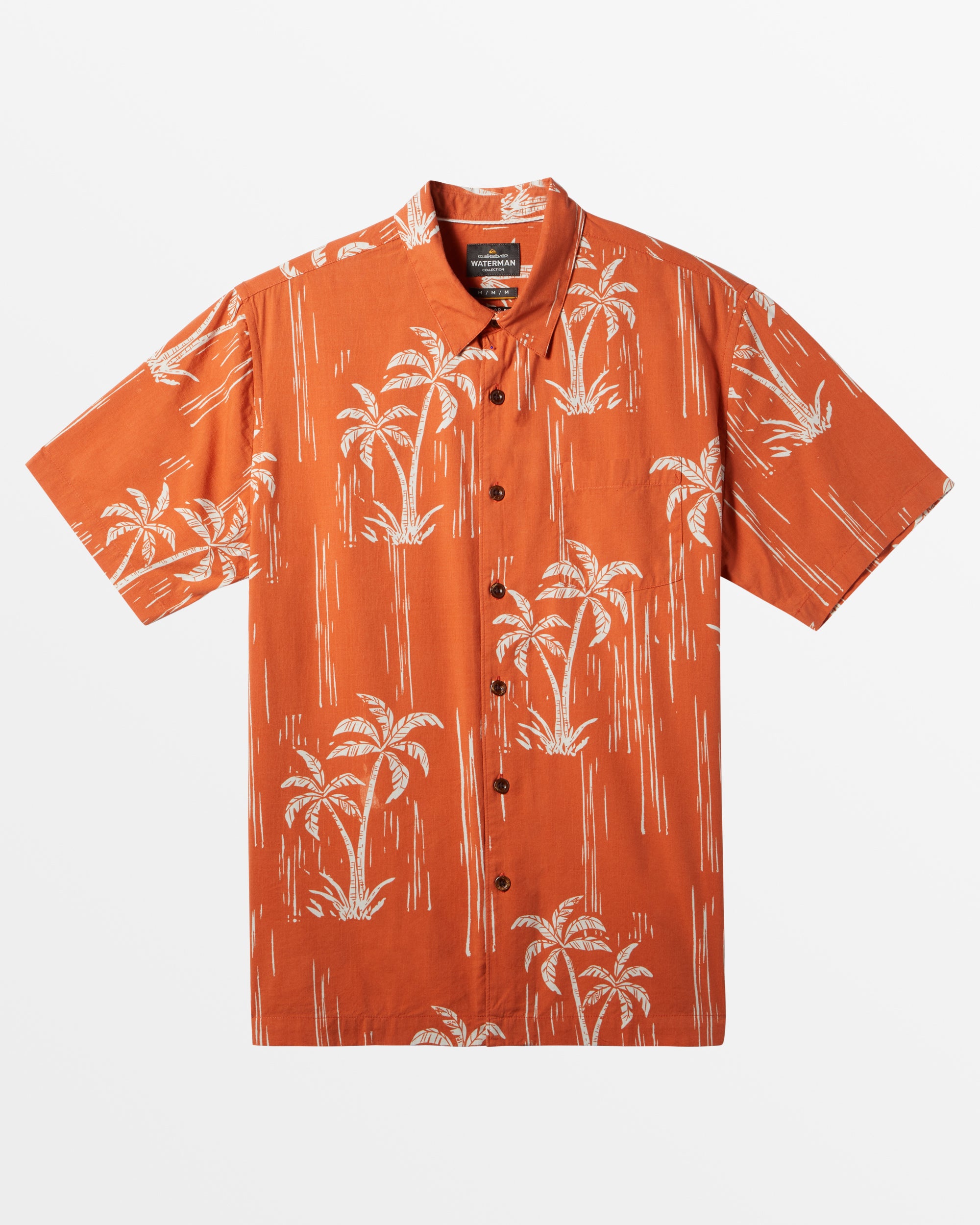 Waterman Shady Palms Short Sleeve Shirt - Mango Shady Palms Woven