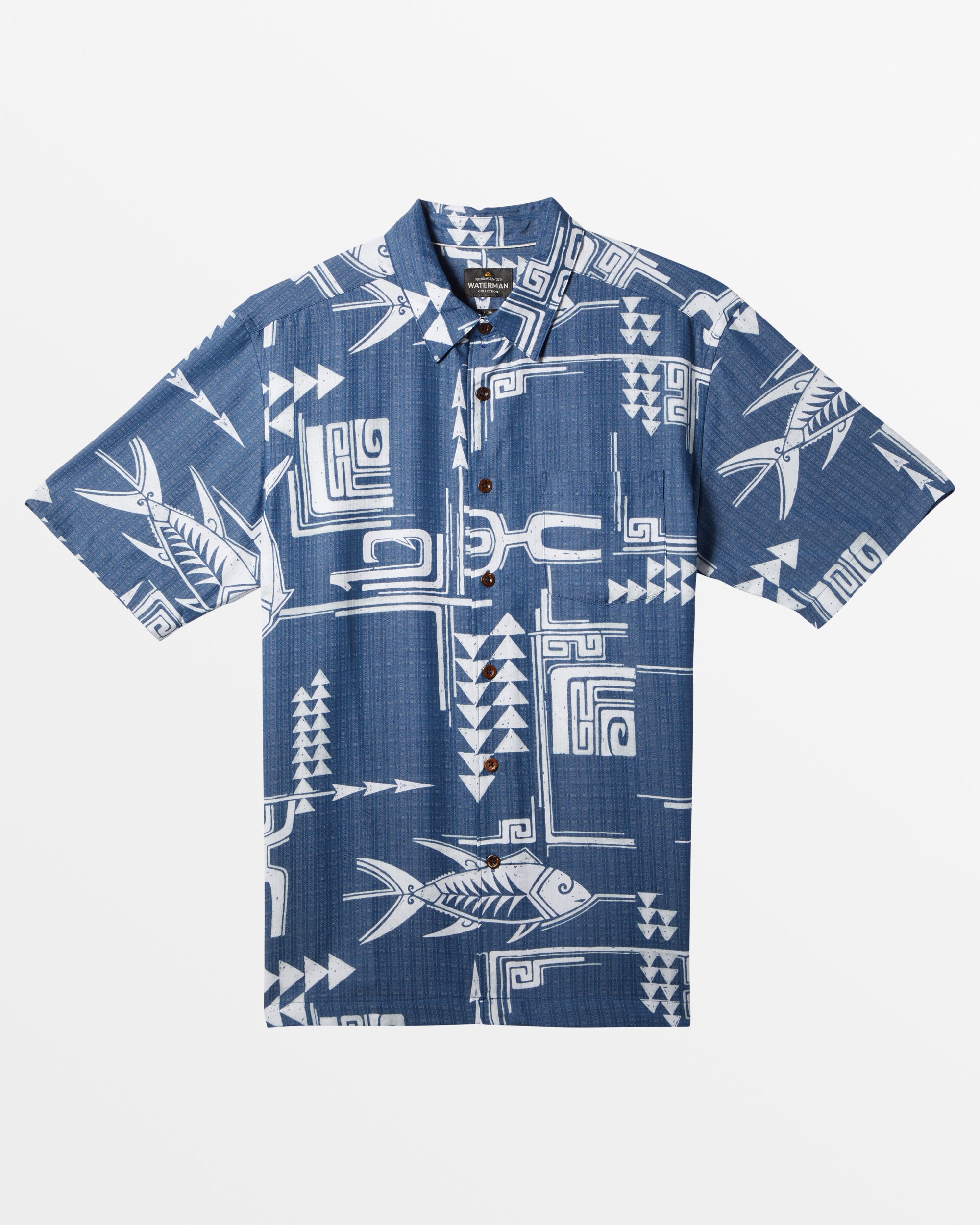Waterman Molokai Short Sleeve Shirt - Ensign Blue Molokai Woven
