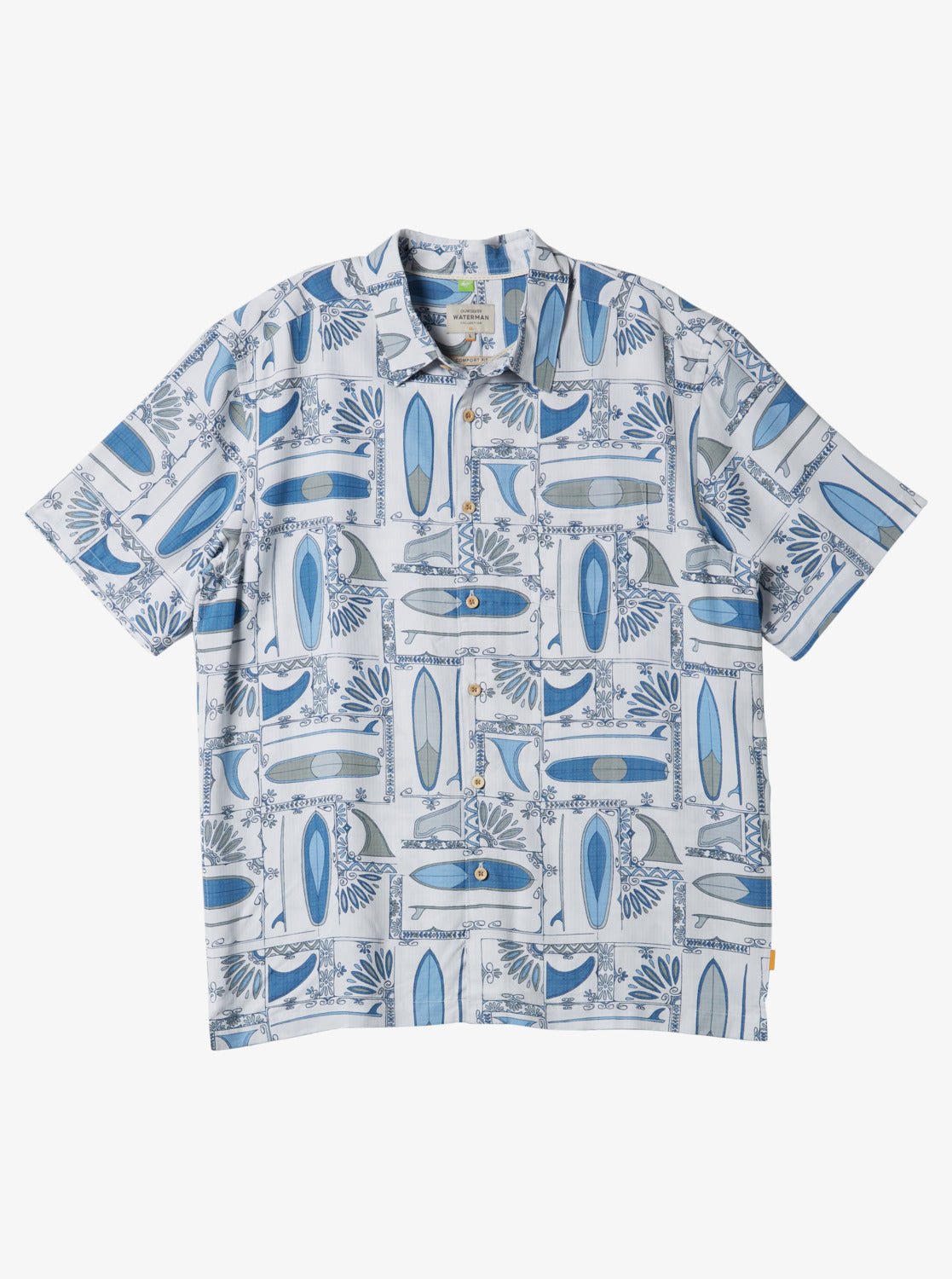 Waterman Long Boards Woven Shirt - White Longboards