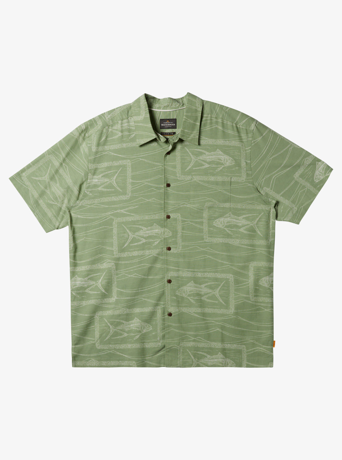 Waterman Reef Point Woven Shirt - Basil Reef Point Woven