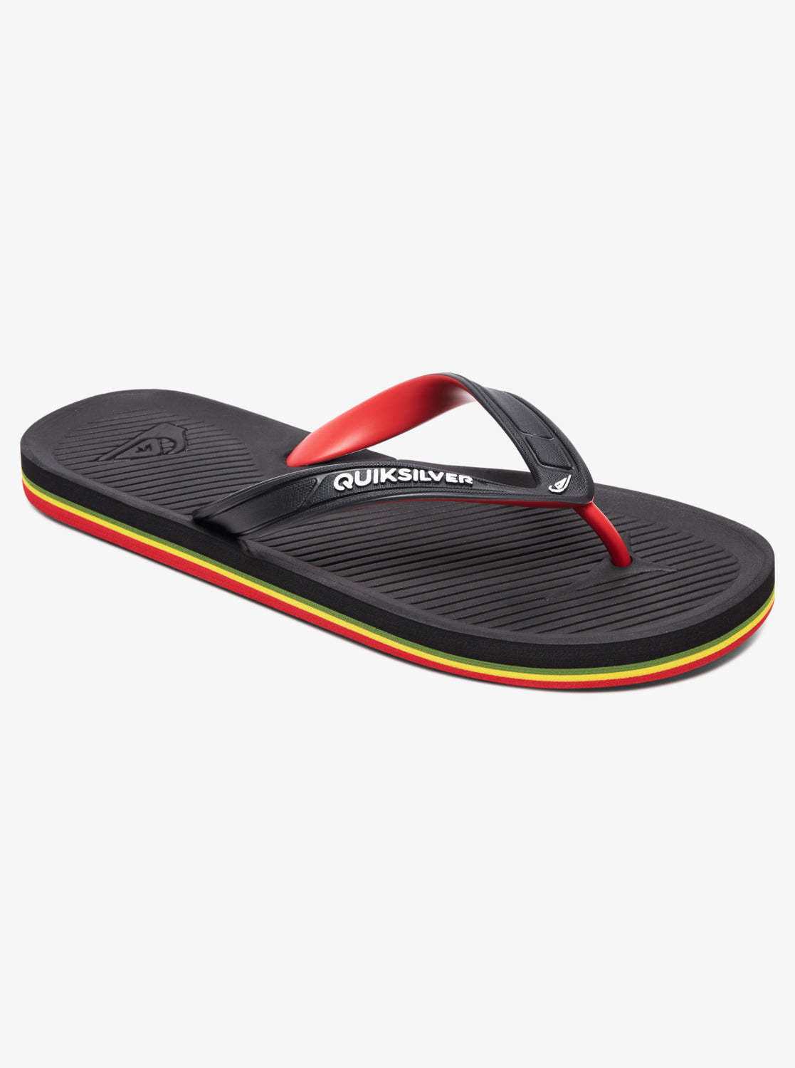 Haleiwa Flip-Flops - Black/Red/Green