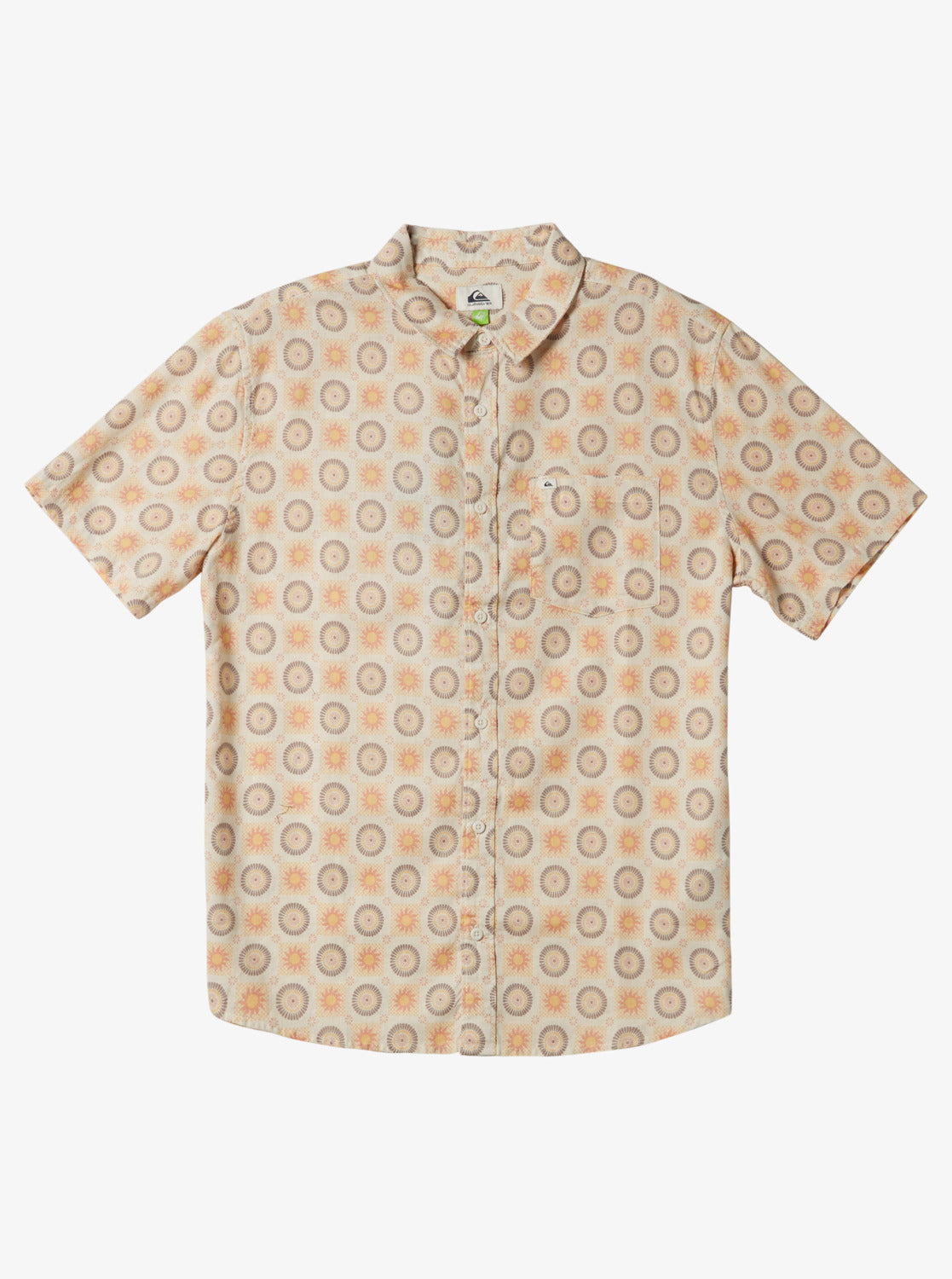 Mandala Short Sleeve Woven Shirt - Birch Mandala Ss