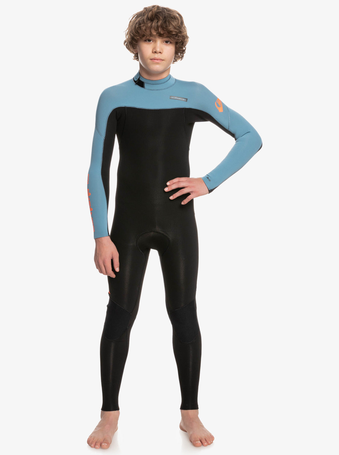 Boys 8-16 3/2mm Everyday Sessions Back Zip Wetsuit - Black/Provincial Blue