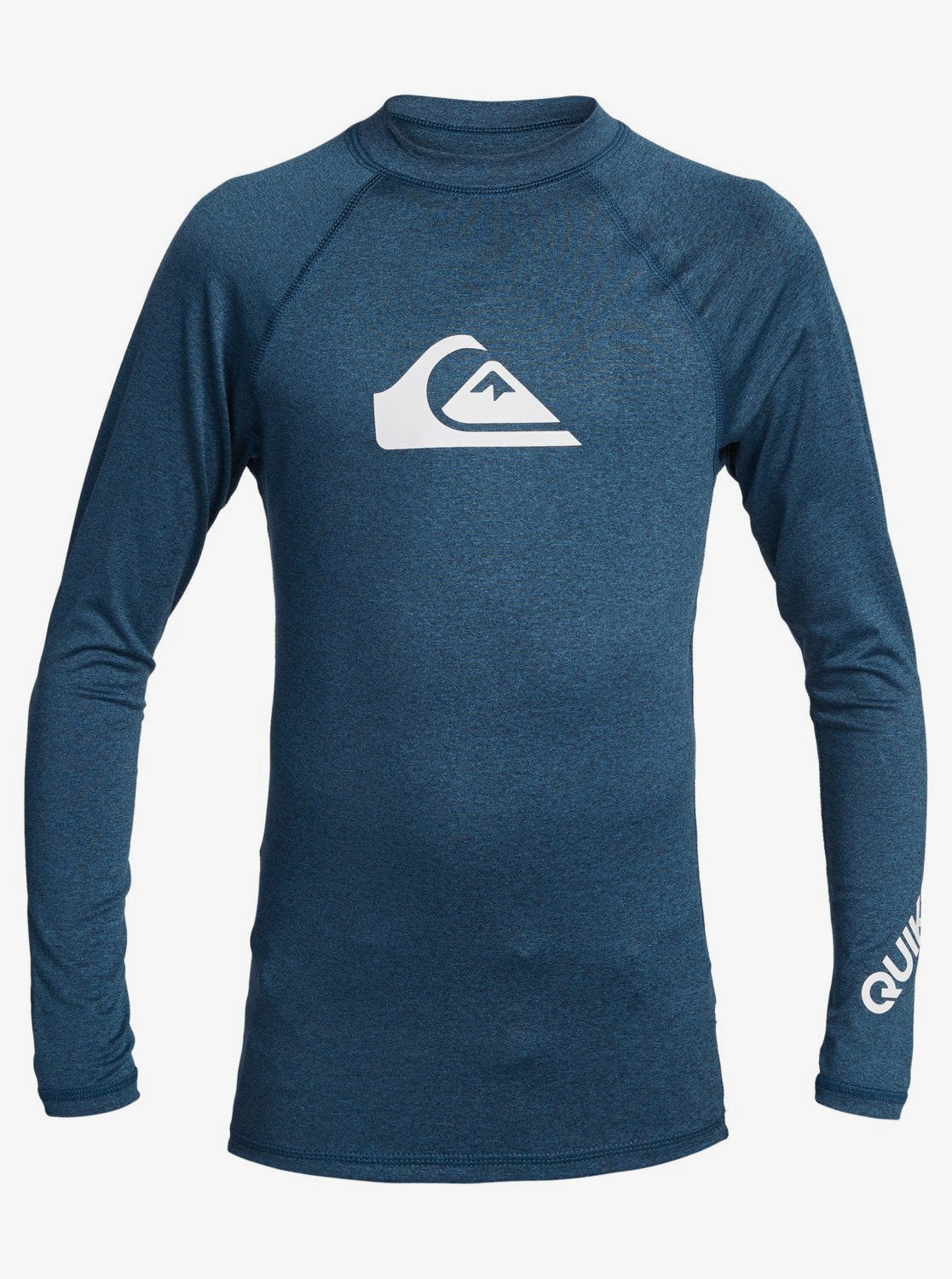 Boys 8-16 All Time Long Sleeve Upf 50 Rashguard - Majolica Blue Heather