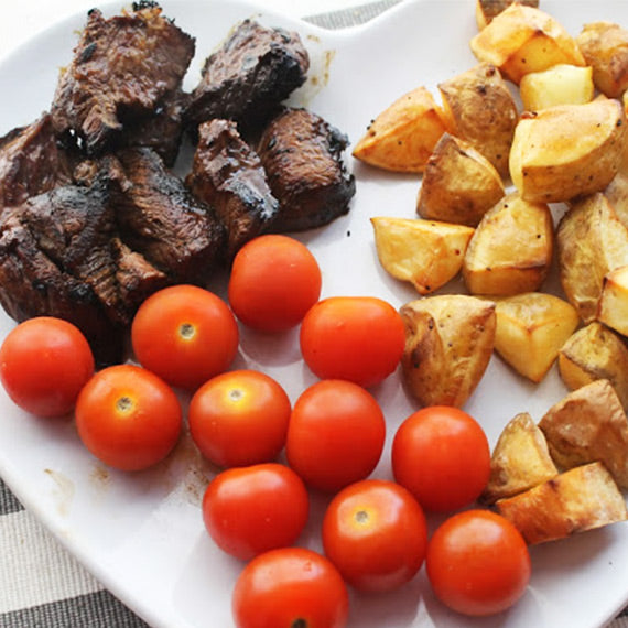 Sticky Steak And Potatoes