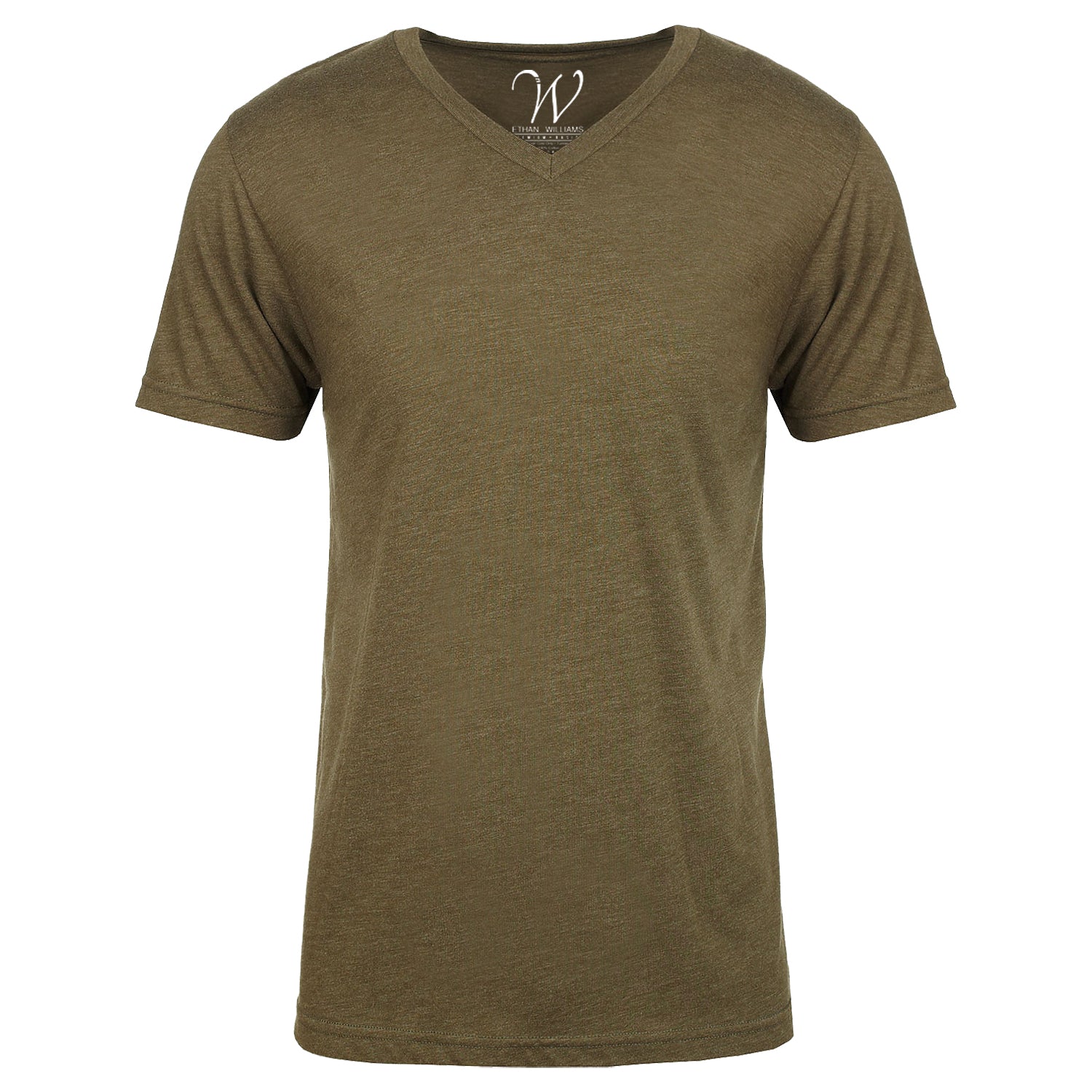 EWC-604MG Military Green Heathered V Neck T-shirt – Ethan Williams Clothing