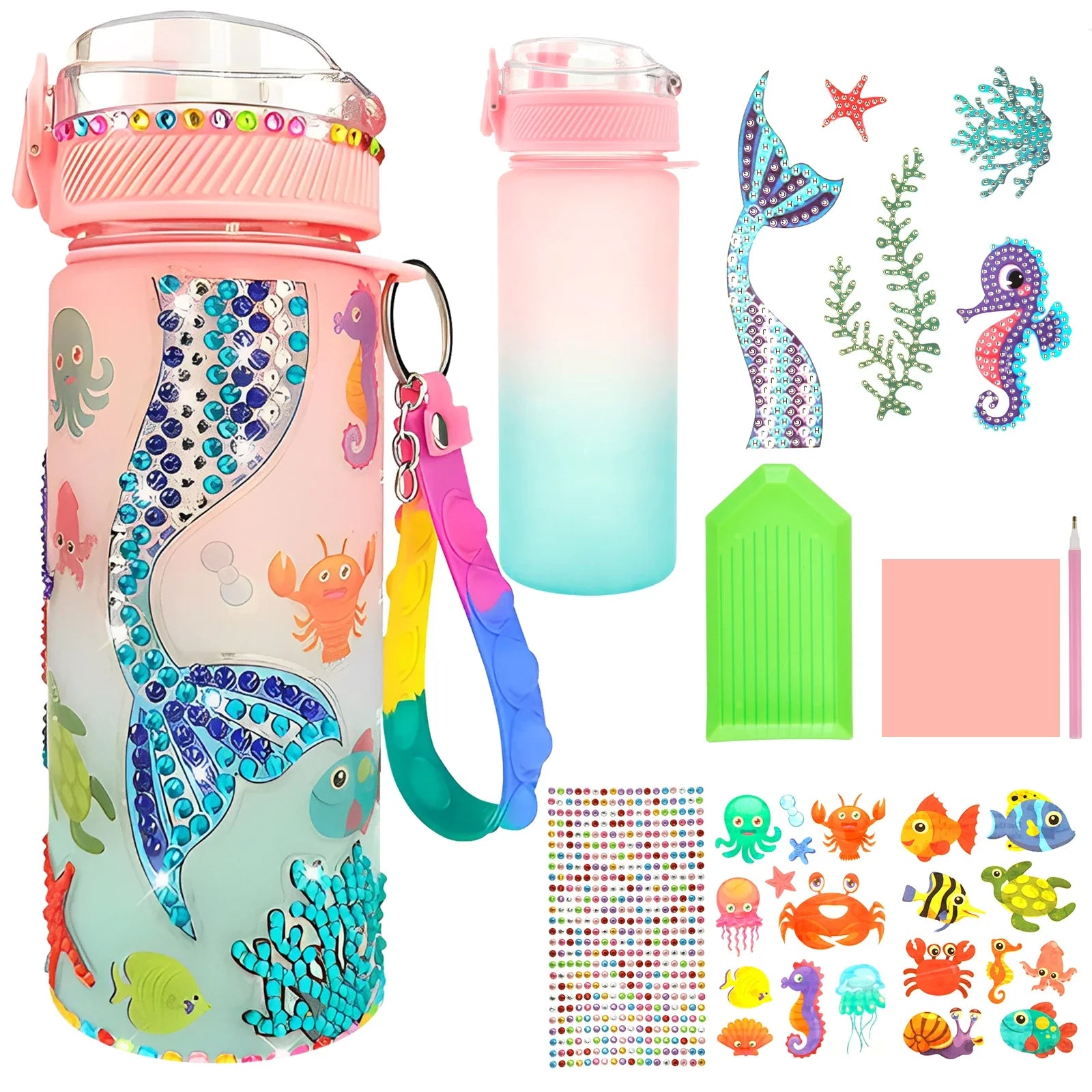 Kids DIY Colorful Sports Water Bottle