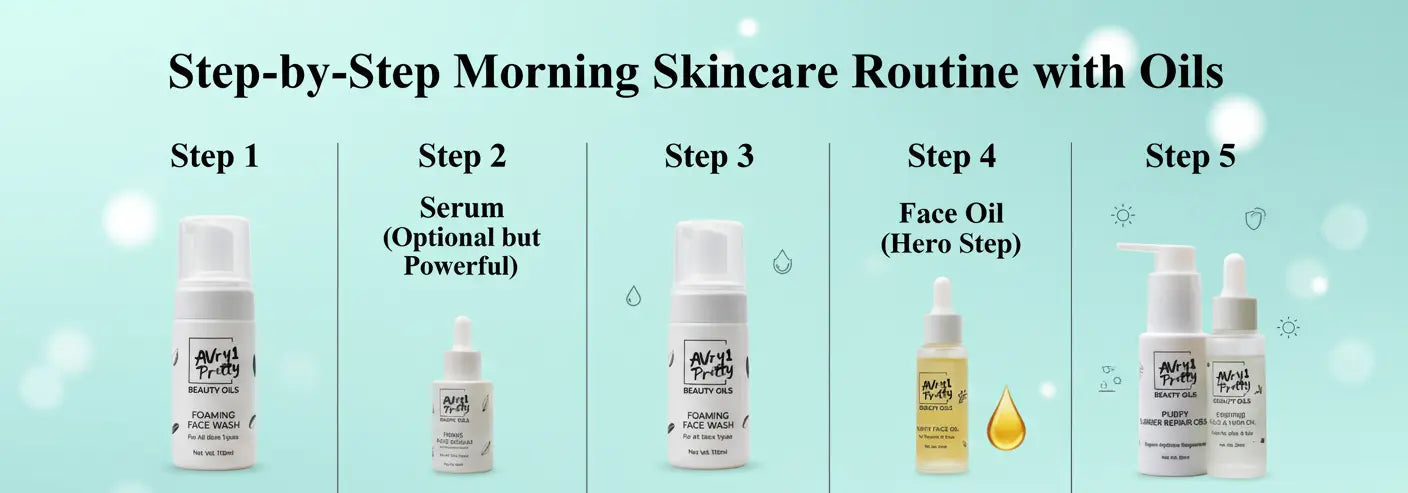 Step-by-Step Morning Skincare Routine with Oils