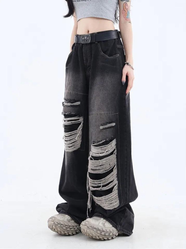Grunge Skeleton Hand Printed Jeans – Litlookz Studio