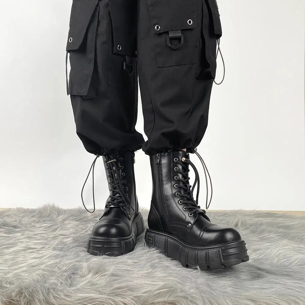 Grunge Fire Chunky Platform Shoes Litlookz Studio