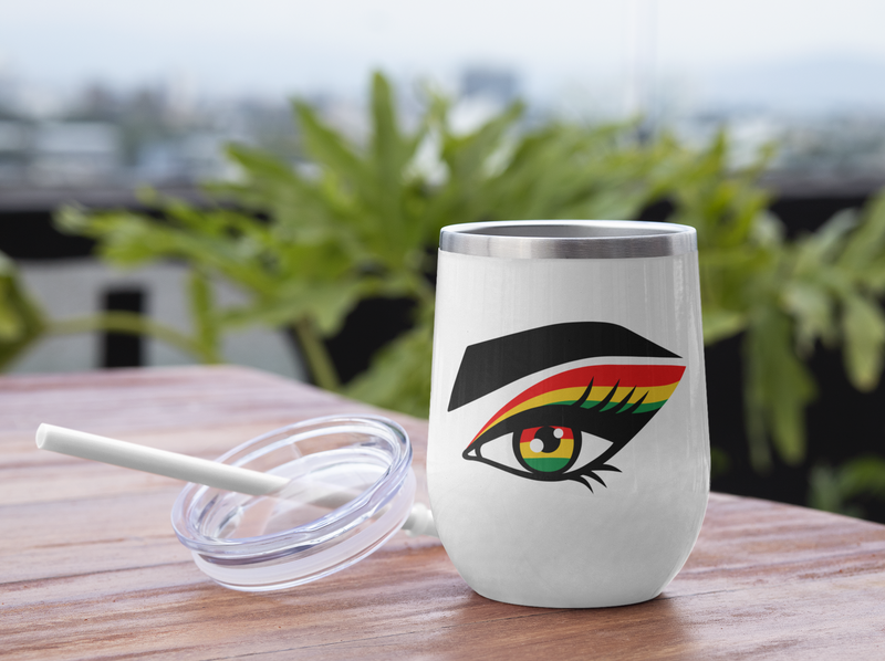 Wine Tumbler white-Eyes Wide Open-Tier1love.com