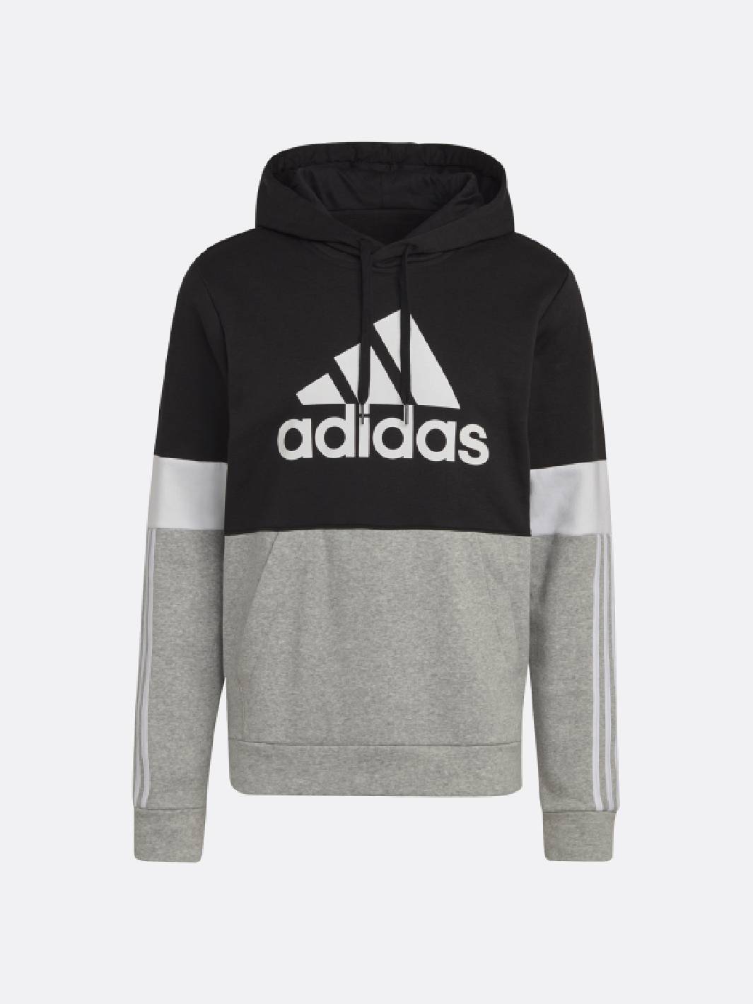 adidas - Men - Essentials Hoodie - Medium Grey Heather/Black - Nohble