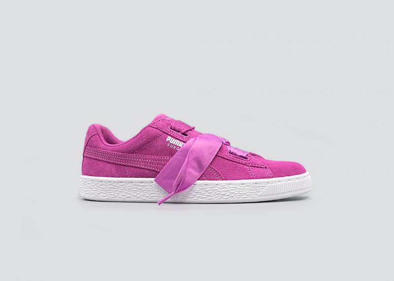 PUMA - Girls - GS Suede Heart - Pink/White Nohble