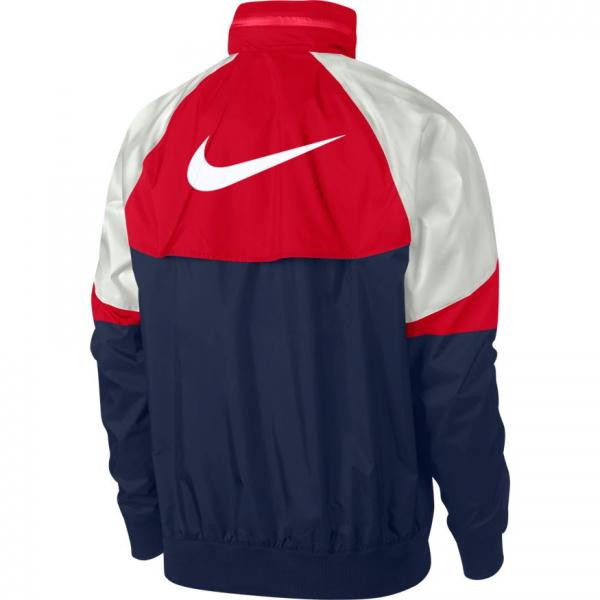 nike red blue and white jacket