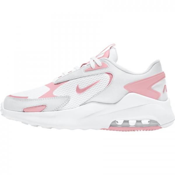 nike white & pink air max bolt trainers
