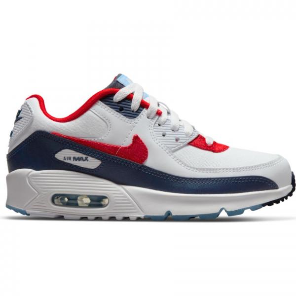overdrijven waterstof marionet Nike - Boy - GS Air Max 90 - White/Chile Red/Midnight Navy - Nohble