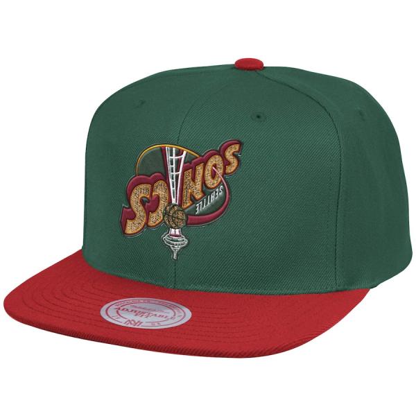 Shop Mitchell & Ness Seattle Supersonics HWC 3 Block Strapback Hat