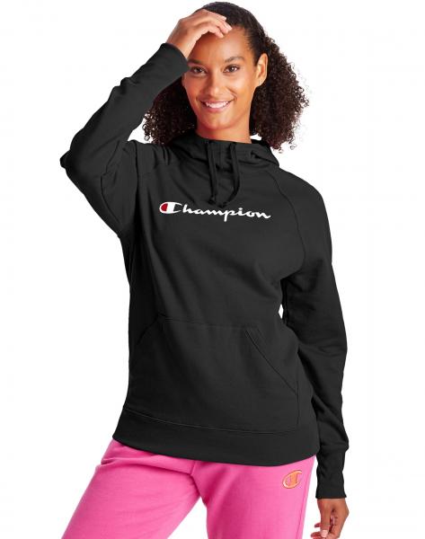 CHAMPION - Women - Powerblend Graphic Hoodie - Black - Nohble