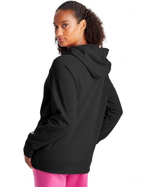 CHAMPION - Women - Powerblend Graphic Hoodie - Black - Nohble