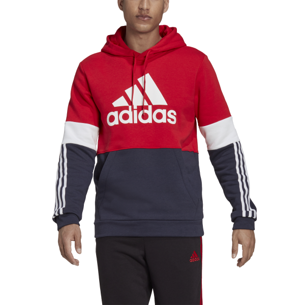 habilidad Bolos triángulo adidas - Men - Essentials Colorblock Hoodie - Scarlet/White - Nohble