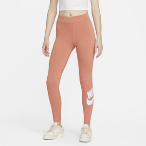 Nike Women's Leg-A-See Futura Desert Berry/White HW Leggings (DB3903-614) M  & L