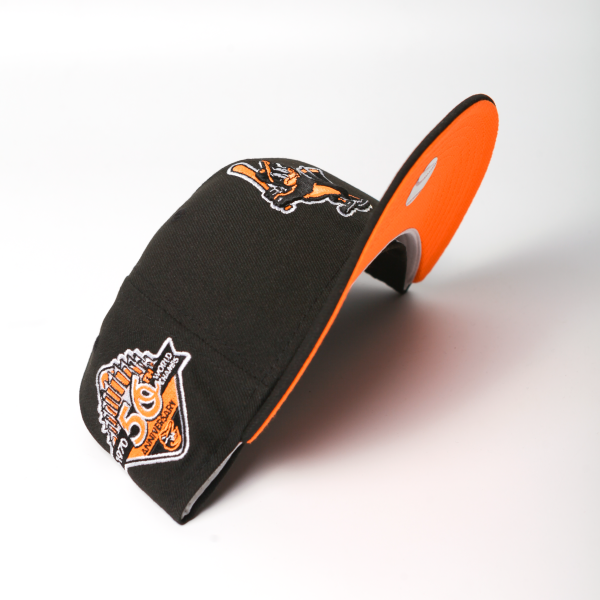 NEW ERA - Accessories - Baltimore Orioles 50th Anniv. Custom Fitted - Black/Orange