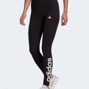 Adidas Women's Linear Leggings (Dark Grey Heather/Rose Tone, Size M), Women's
