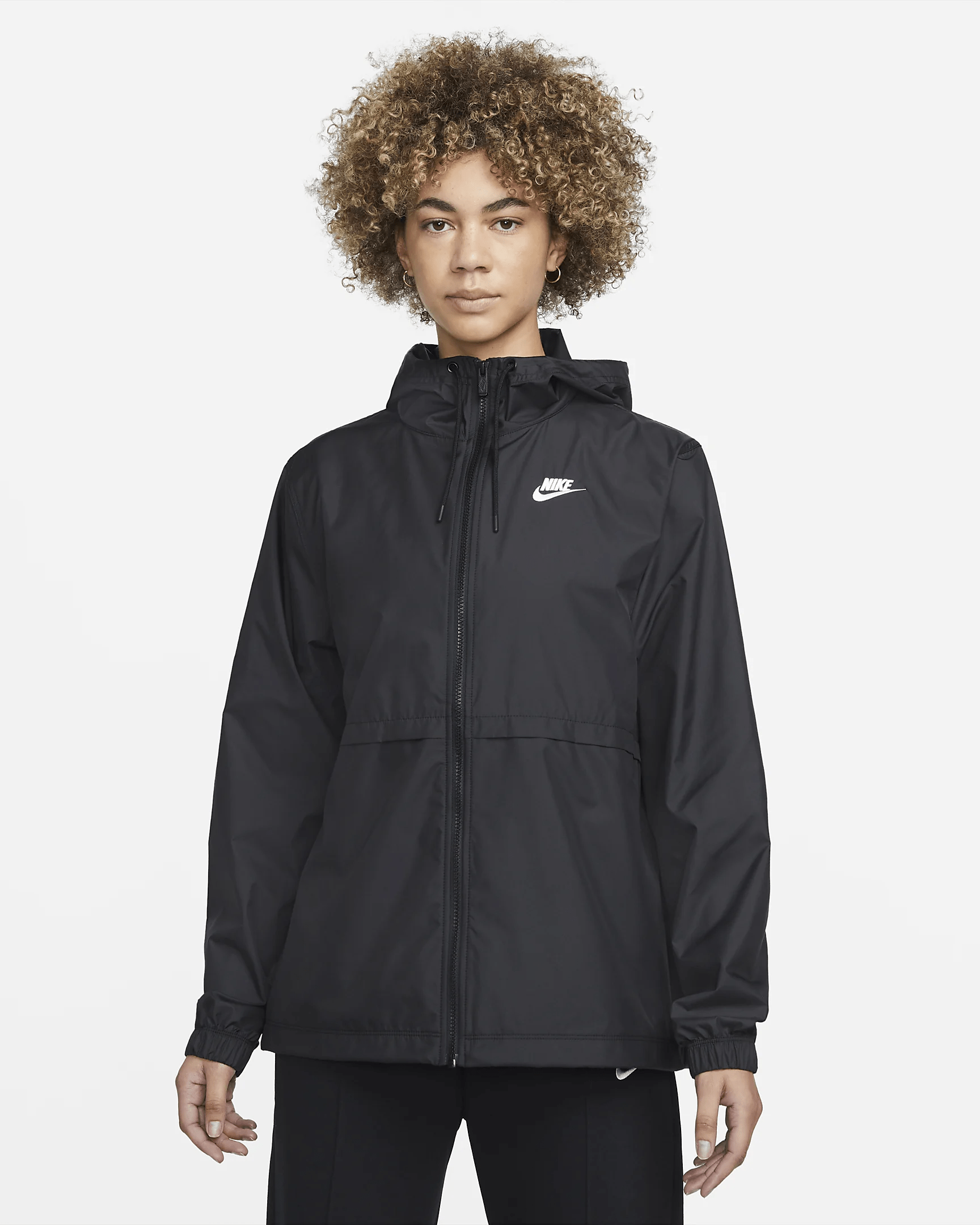 Nike - Essential Woven Jacket - Black/White - Nohble