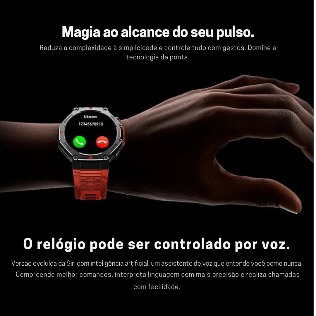 M-Rex4 (Últra Resistente) - SmartWatch Inteligente a Prova d'água e Tecnologia Militar 6